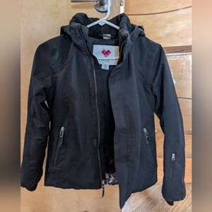 Obermeyer Ski Jacket, Black, Hooded, Girls Size Small (8)